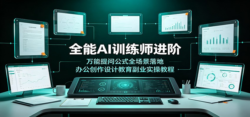 全能AI训练师进阶:万能提问公式全场景落地,办公创作设计教育副业实操教程-韬哥副业项目资源网
