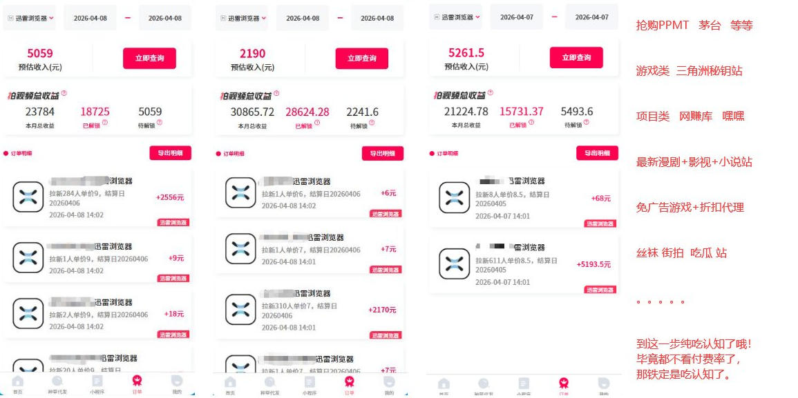 迅雷浏览器项目2.0_拆个大佬周1W的打法-韬哥副业项目资源网