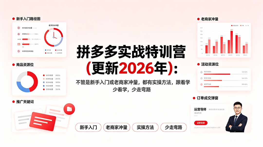 拼多多实战特训营(更新2026年-韬哥副业项目资源网