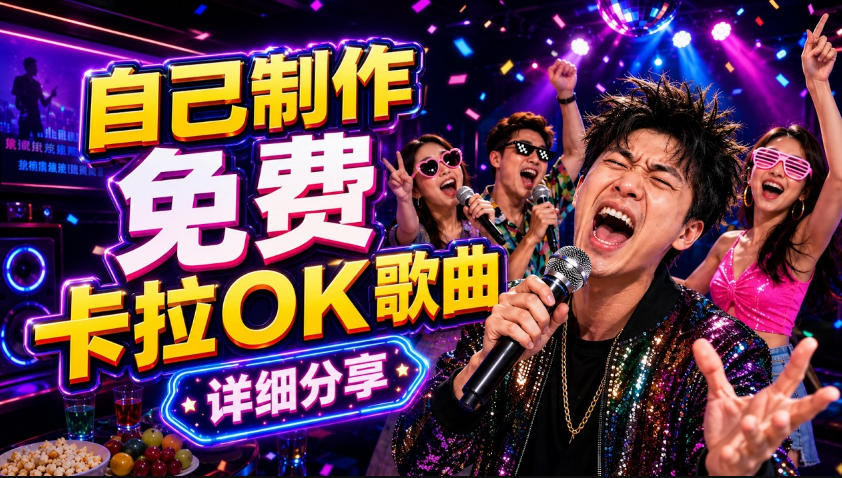 零基础AI制作免费卡拉OK视频教程，从歌曲生成、音轨分离到字幕制作、视频导出，手把手教学-韬哥副业项目资源网