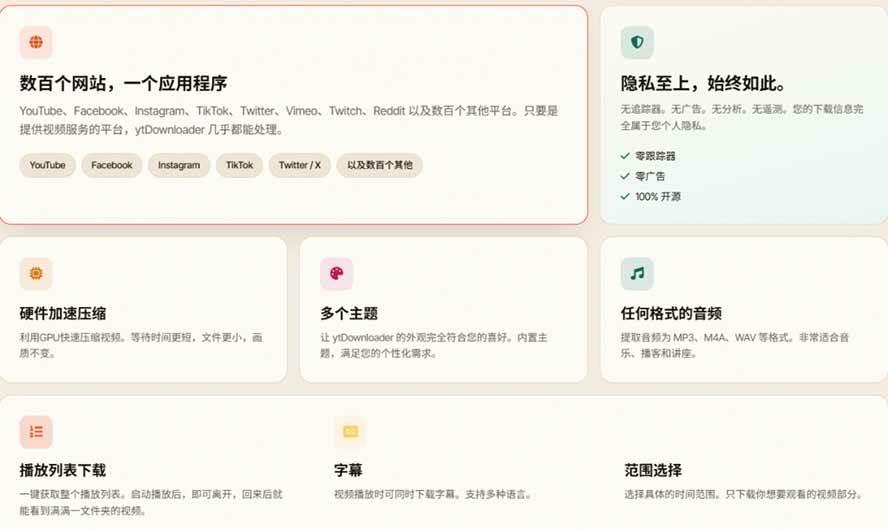 （20796期）YouTube、B站超100+平台视频免费下载， 超级好用，多平台免费开源热门视频下载器 ytDownloader-韬哥副业项目资源网