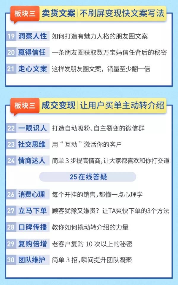 （1326期）【0投入0风险0人脉】朋友圈财源滚滚技法 4大黄金打法20天赚6w+(30节课+PDF)