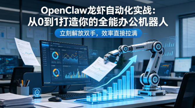 OpenClaw龙虾自动化实战:从0到1打造你的全能办公机器人,立刻解放双手,效率直接拉满-韬哥副业项目资源网