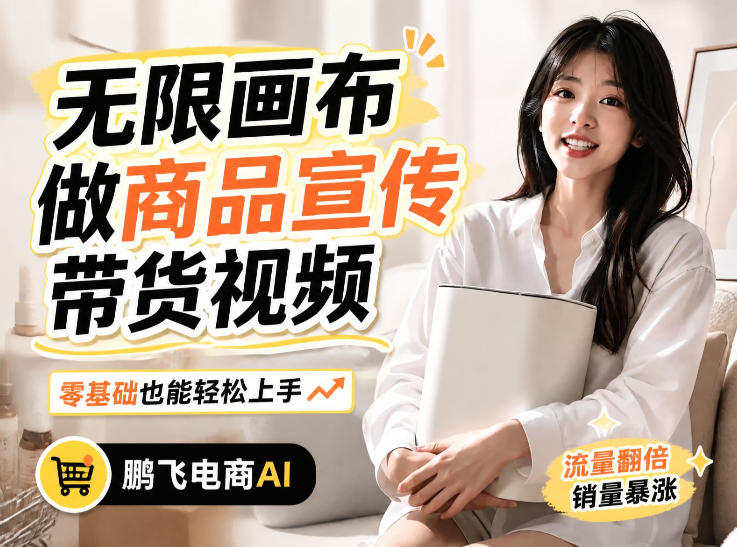 不用模特不用拍，AI生成电商带货视频｜无限画布从0到1搭建教程，全程实操演示，新手也能跟着落地-韬哥副业项目资源网