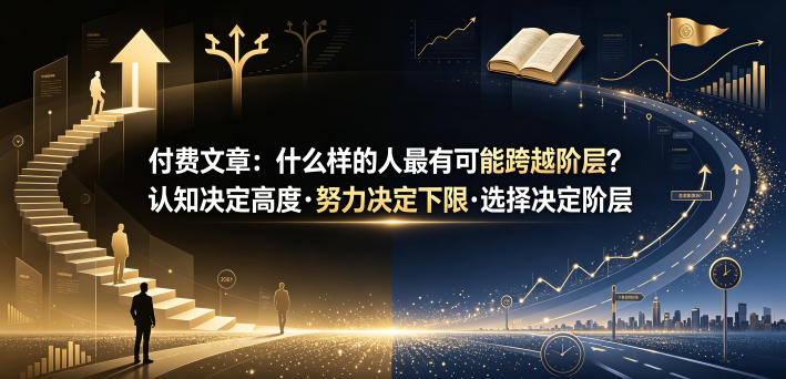 付费文章：什么样的人最有可能跨越阶层？认知决定高度·努力决定下限·选择决定阶层-韬哥副业项目资源网