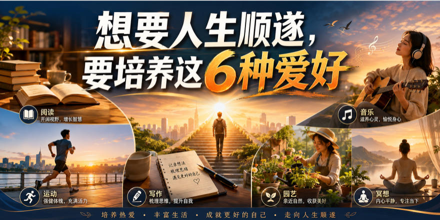 公众号付费文章:想要人生顺遂,要培养这6种爱好-韬哥副业项目资源网