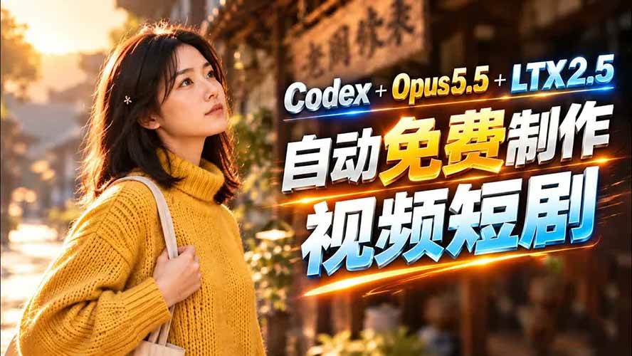 (21266期)Codex 出图 + 免费 LTX-2.5 生成视频,Claude Opus 5.5 全自动剪出 1 分钟情感短剧《停了的表》 (21266期)Codex 出图 + 免费 LTX-2.5 生成视频,Claude Opus 5.5 全自动剪出 1 分钟情感短剧《停了的表》