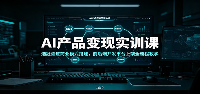 AI产品变现实训课:选题验证商业模式搭建,前后端开发平台上架全流程教学-韬哥副业项目资源网