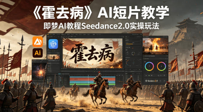 《霍去病》AI短片教学，即梦AI教程Seedance2.0实操玩法-韬哥副业项目资源网
