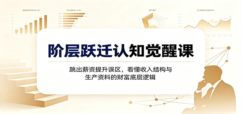 阶层跃迁认知觉醒课：跳出薪资提升误区，看懂收入结构与生产资料的财富底层逻辑-韬哥副业项目资源网