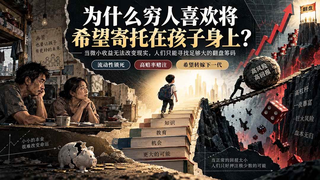 （20318期）社群精品文章：为什么穷人喜欢将希望寄托在孩子身上？-韬哥副业项目资源网