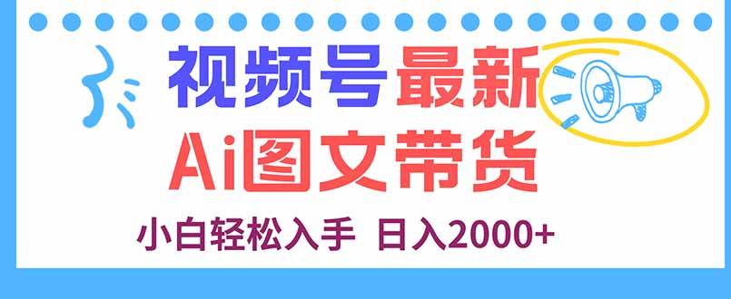 （16092期）视频号最新AI图文带货，每天几分钟，小白轻松入手，日入2000+-韬哥副业项目资源网