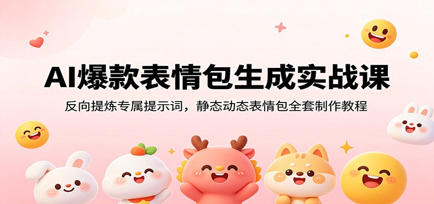 AI爆款表情包生成实战课：反向提炼专属提示词，静态动态表情包全套制作教程-韬哥副业项目资源网