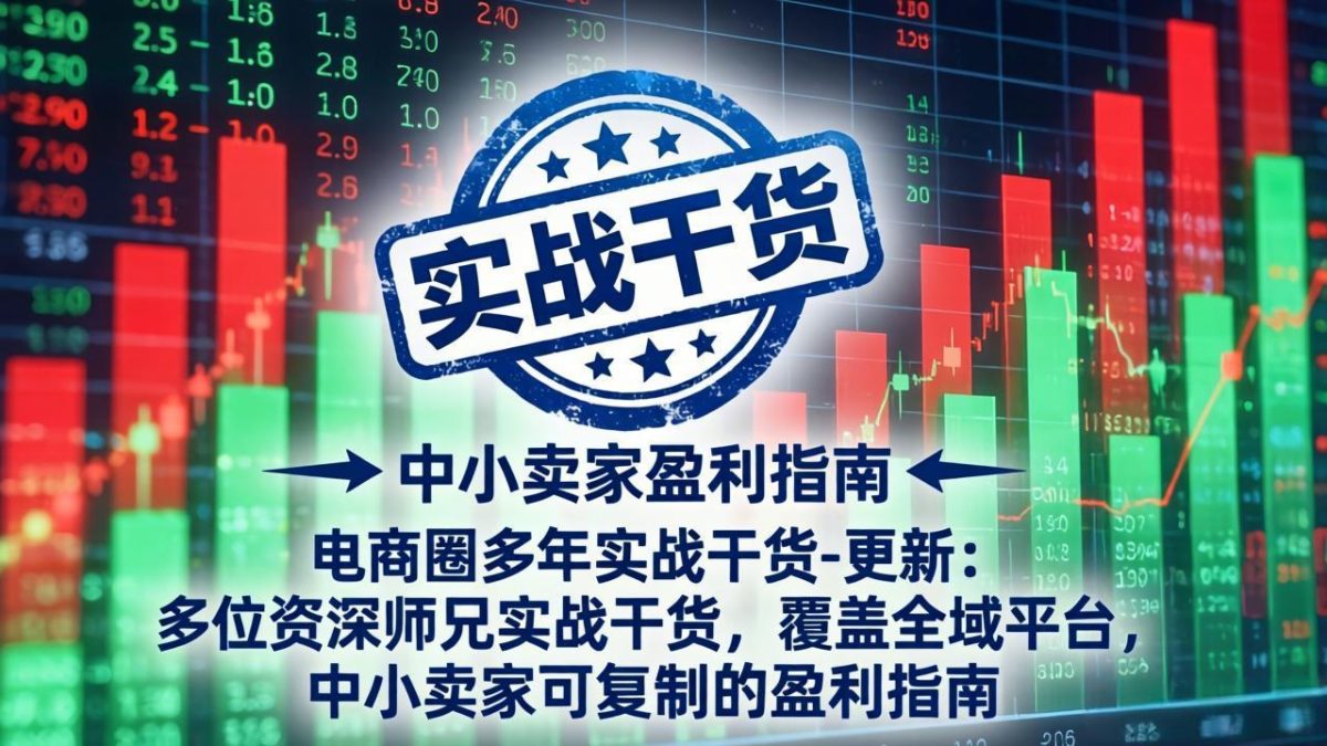 电商圈多年实战干货-更新4月27：多位资深师兄实战干货/覆盖全域平台，中小卖家可复制的盈利指南-韬哥副业项目资源网