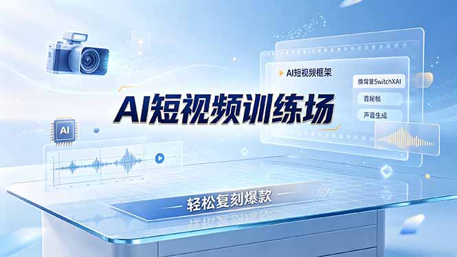 老陈AI短视频训练场:AI短视频框架+换背景SwitchXAI+首尾帧+声音生成,轻松复刻爆款-韬哥副业项目资源网