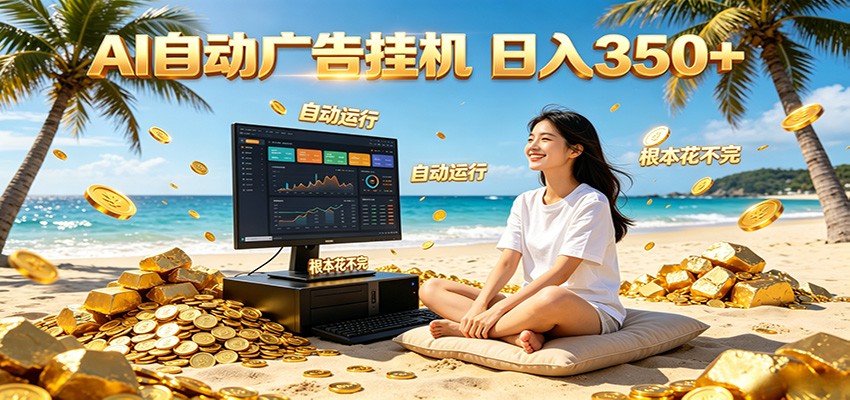 AI自动广告挂机 日入350+ 真正做到躺赚式变现,根本花不完!-韬哥副业项目资源网