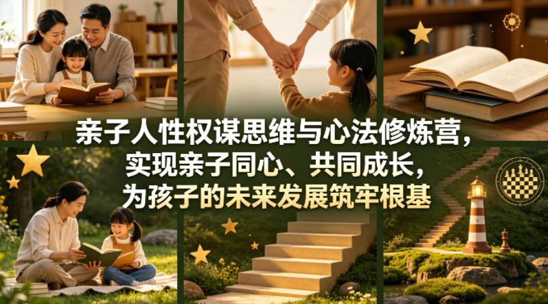 亲子人性权谋思维与心法修炼营，实现亲子同心、共同成长，为孩子的未来发展筑牢根基【音频】-韬哥副业项目资源网