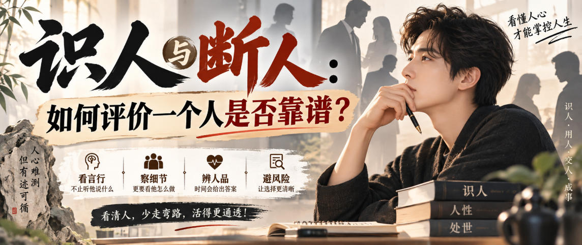 付费文章：识人与断人：如何评价一个人是否靠谱？-韬哥副业项目资源网