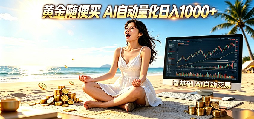 黄金随便买？AI自动外汇量化交易 在家当皇帝 日入1000+-韬哥副业项目资源网
