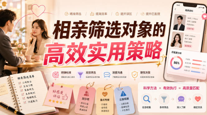 付费文章：相亲筛选对象的高效实用策略-韬哥副业项目资源网