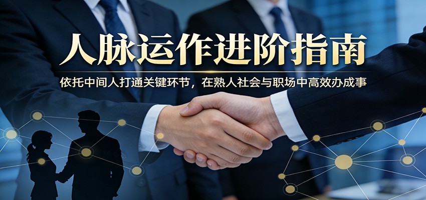付费文章：人脉运作进阶指南，依托中间人打通关键环节，在熟人社会与职场中高效办成事-韬哥副业项目资源网