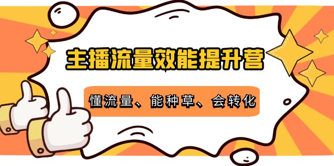 （4063期）主播流量效能提升营：懂流量、能种草、会转化，清晰明确方法规则-韬哥副业项目资源网