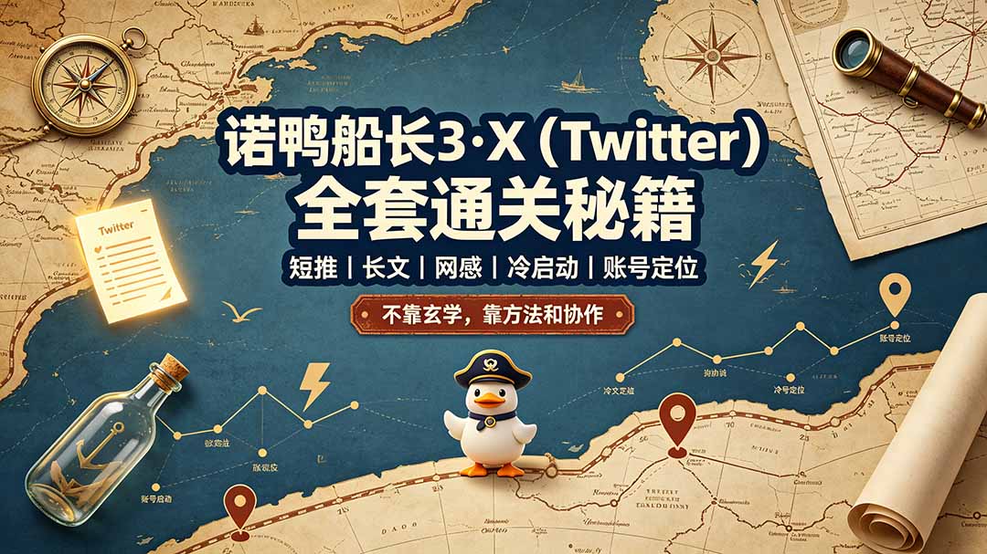 诺鸭船长3·X(Twitter-韬哥副业项目资源网