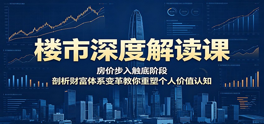 楼市深度解读课：房价步入触底阶段，剖析财富体系变革教你重塑个人价值认知-韬哥副业项目资源网