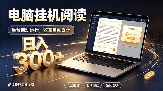看小说也有收益？自动化流程，轻松日入300+-韬哥副业项目资源网