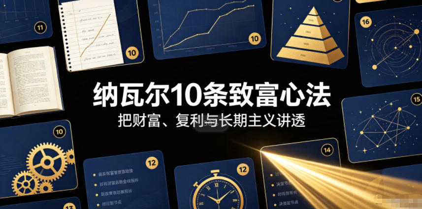 付费文章：纳瓦尔10条致富心法-韬哥副业项目资源网