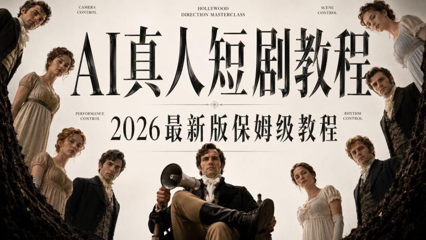 AI真人短剧制作全流程，AI视频大佬专为零基础研制的AI短剧教程，保姆级教程，新手一学就会！-韬哥副业项目资源网