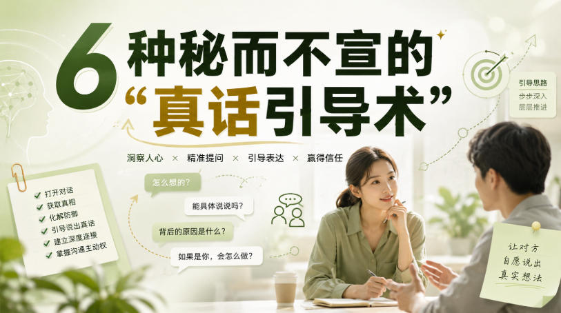 付费文章：6种秘而不宣的“真话引导术”-韬哥副业项目资源网