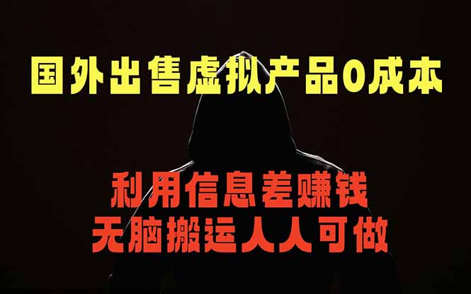 国外网站出售虚拟商品，人人可做，只需简单上传，不用引流，最简单得网赚项目-韬哥副业项目资源网