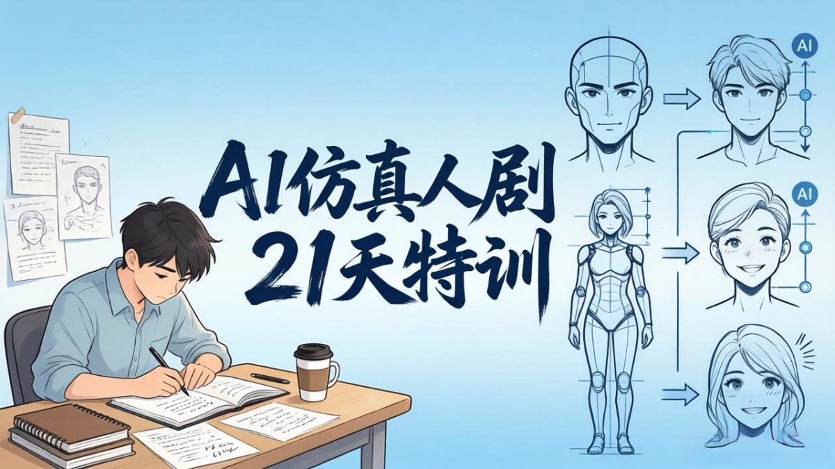 AI仿真人剧21天特训-更新：从剧本到成片全流程实战，掌握角色一致性与变现方法-韬哥副业项目资源网