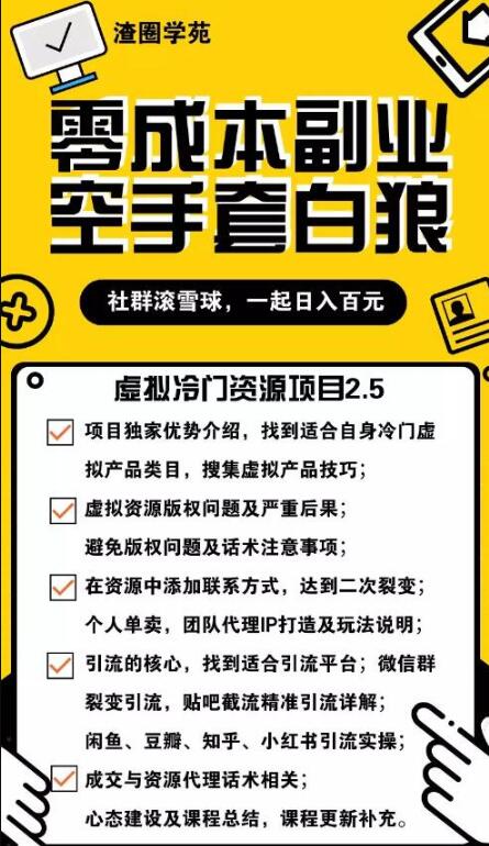 （1185期）虚拟冷门资源项目2.5（冷门&代理玩法） 精准引流实操日赚1000+(更新中)-韬哥副业项目资源网