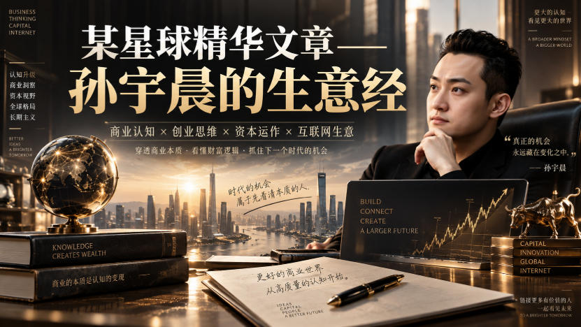 某星球精华文章——孙宇晨的生意经-韬哥副业项目资源网