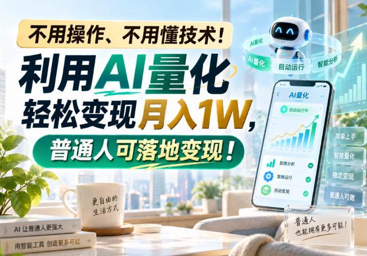 （20429期）利用AI量化轻松变现月入1W，普通人可落地变现，不用操作、不用懂技术！-韬哥副业项目资源网