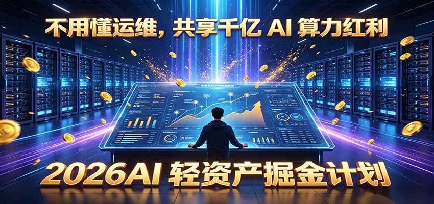 不用懂运维，共享千亿 AI 算力红利，2026AI 轻资产掘金计划-韬哥副业项目资源网