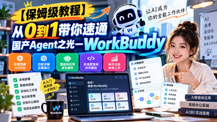 【保姆级教程】从0到1带你速通国产Agent之光—WorkBuddy【文档】-韬哥副业项目资源网