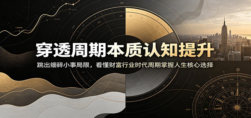 穿透周期本质认知提升：跳出细碎小事局限，看懂财富行业时代周期掌握人生核心选择-韬哥副业项目资源网