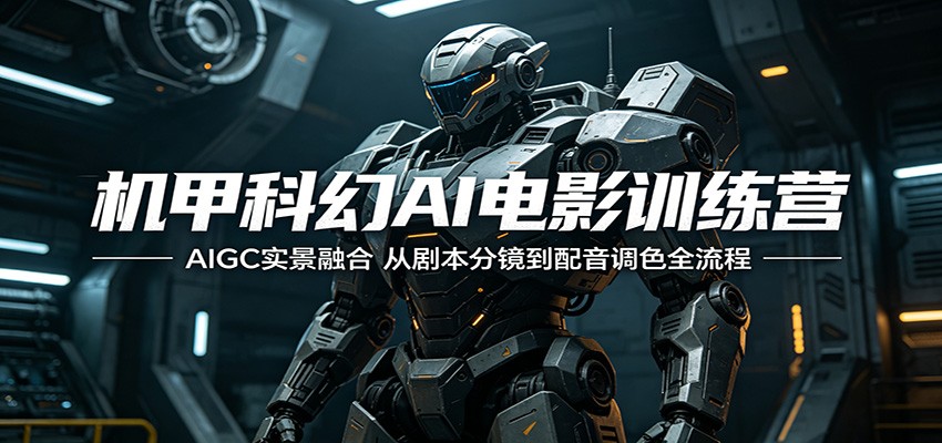 机甲科幻AI电影训练营：AIGC实景融合，从剧本分镜到配音调色全流程-韬哥副业项目资源网
