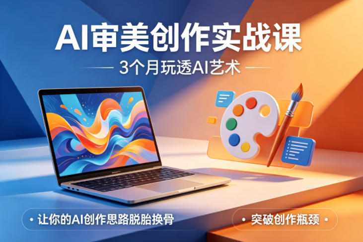 AI审美创作实战课，3个月玩透AI艺术，让你的AI创作思路脱胎换骨，突破创作瓶颈(更新0617)-韬哥副业项目资源网