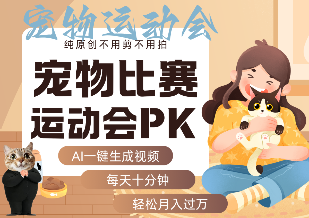 AI萌宠运动员跳水 射击 篮球 足球比赛 每天十分钟 附详细提示词文案库 代替做…-韬哥副业项目资源网