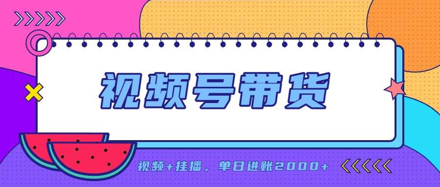 （20344期）日入2000+的副业，视频号带货，一部手机改写人生篇章，无需投资-韬哥副业项目资源网