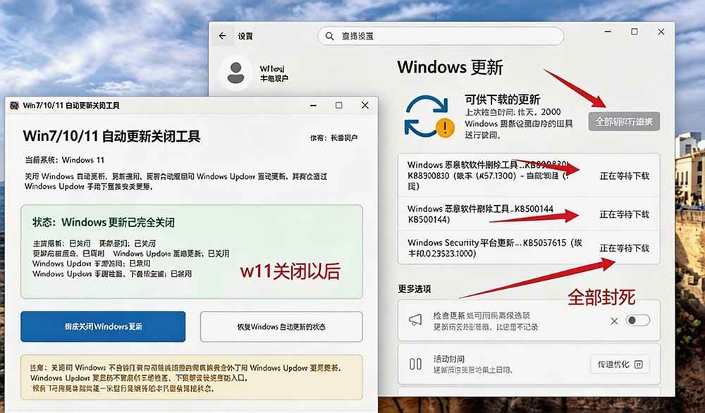 (20349期)Windows7/10/11系统禁止更新工具来了!仅400KB,一键禁止系统更新和恢复更新,小巧好用-韬哥副业项目资源网