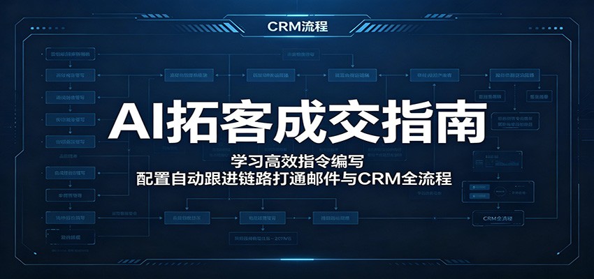 AI拓客成交指南：学习高效指令编写，配置自动跟进链路打通邮件与CRM全流程-韬哥副业项目资源网