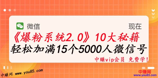 (982期)《爆粉系统2.0》,轻松加满15个5000人微信号,实现月入10万元+
