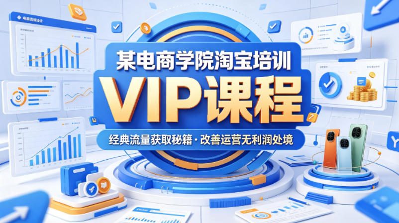 某电商学院淘宝培训VIP课程，各种经典有用的流量获取秘籍，改善运营产品没利润的处境(2026年6月)-韬哥副业项目资源网