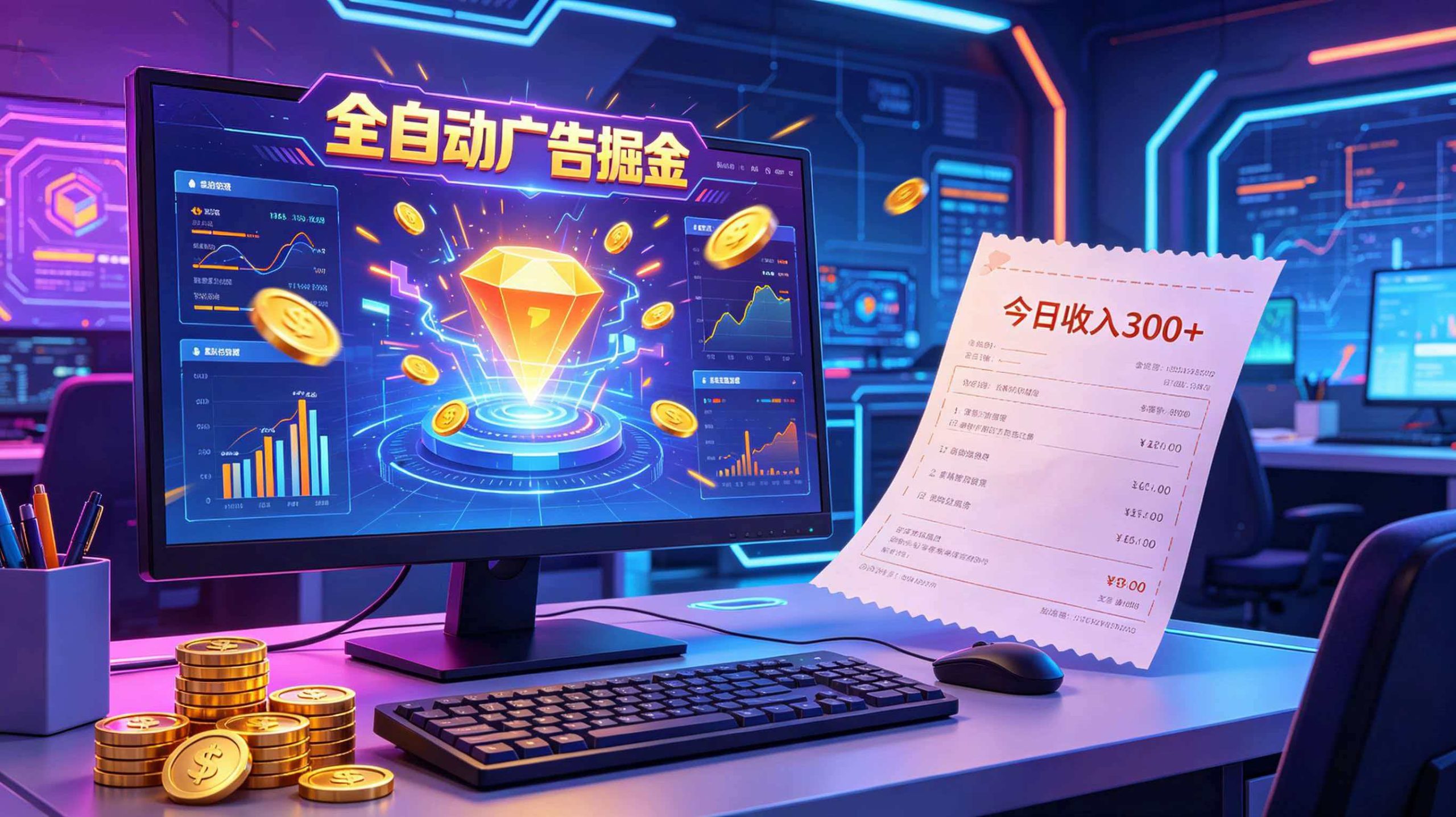 全自动广告掘金,日入300+。全程Ai自动化运行,解放双手,时间自由。收益稳定-韬哥副业项目资源网