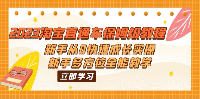 （6286期）2023淘宝直通车保姆级教程：新手从0快速成长实操，新手多方位全能教学-韬哥副业项目资源网